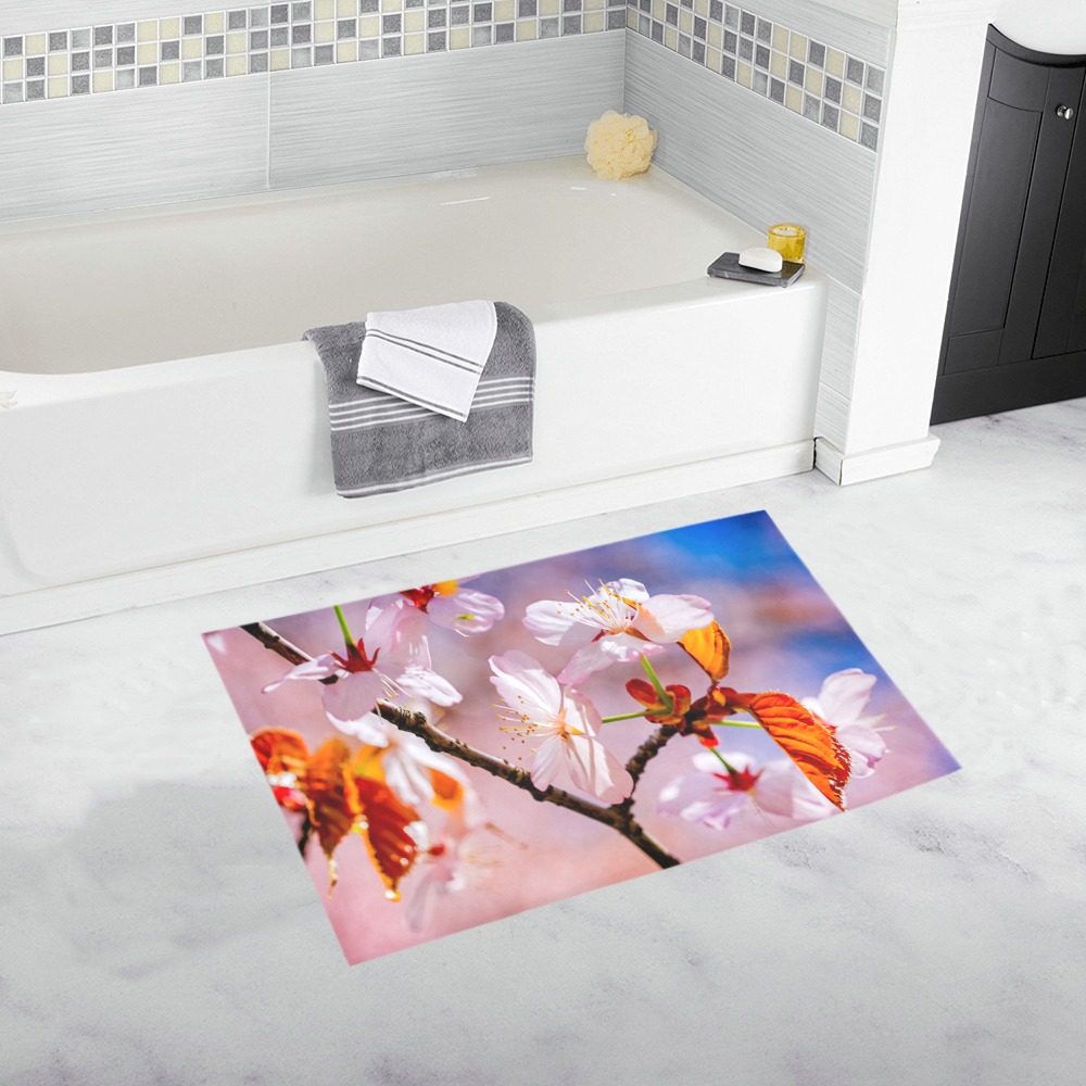 Sakura flowers. The festival of life and youth. Bath Rug 20''x 32''