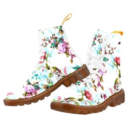 Flowers Custom Canvas Boots For Women Model 1203H