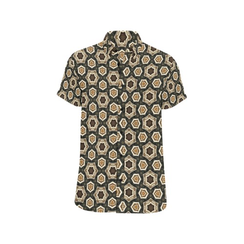 Smoked Wood, Bronze and Iron (smaller) 8000 Men's All Over Print Short Sleeve Shirt (Model T53)