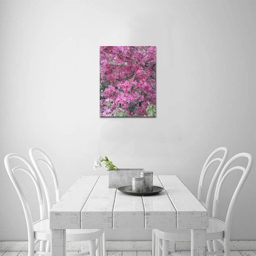 Pink Crabapple Blossoms Canvas Print 16"x20"