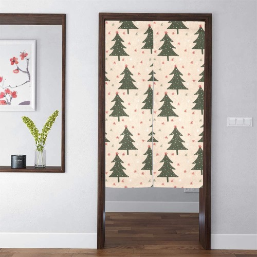 Green Tree Door Curtain Door Curtain Tapestry