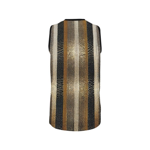 vertical striped pattern, gold, brown and silver All Over Print Basketball Jersey