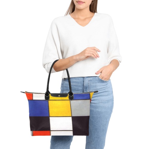 Composition A by Piet Mondrian Single-Shoulder Lady Handbag (Model 1714)