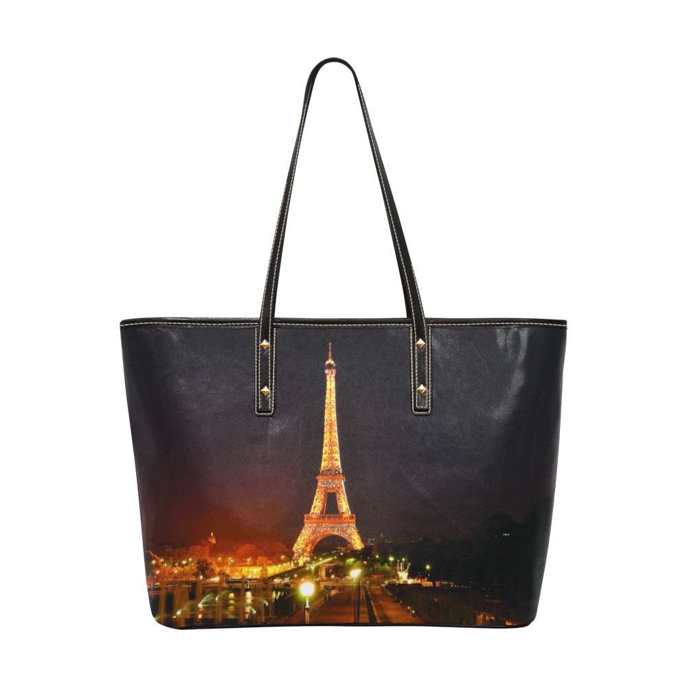 tower Chic Leather Tote Bag (Model 1709)