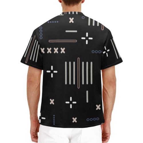 Geometric Abstract Shapes Men's Henley T-Shirt (Model T75)