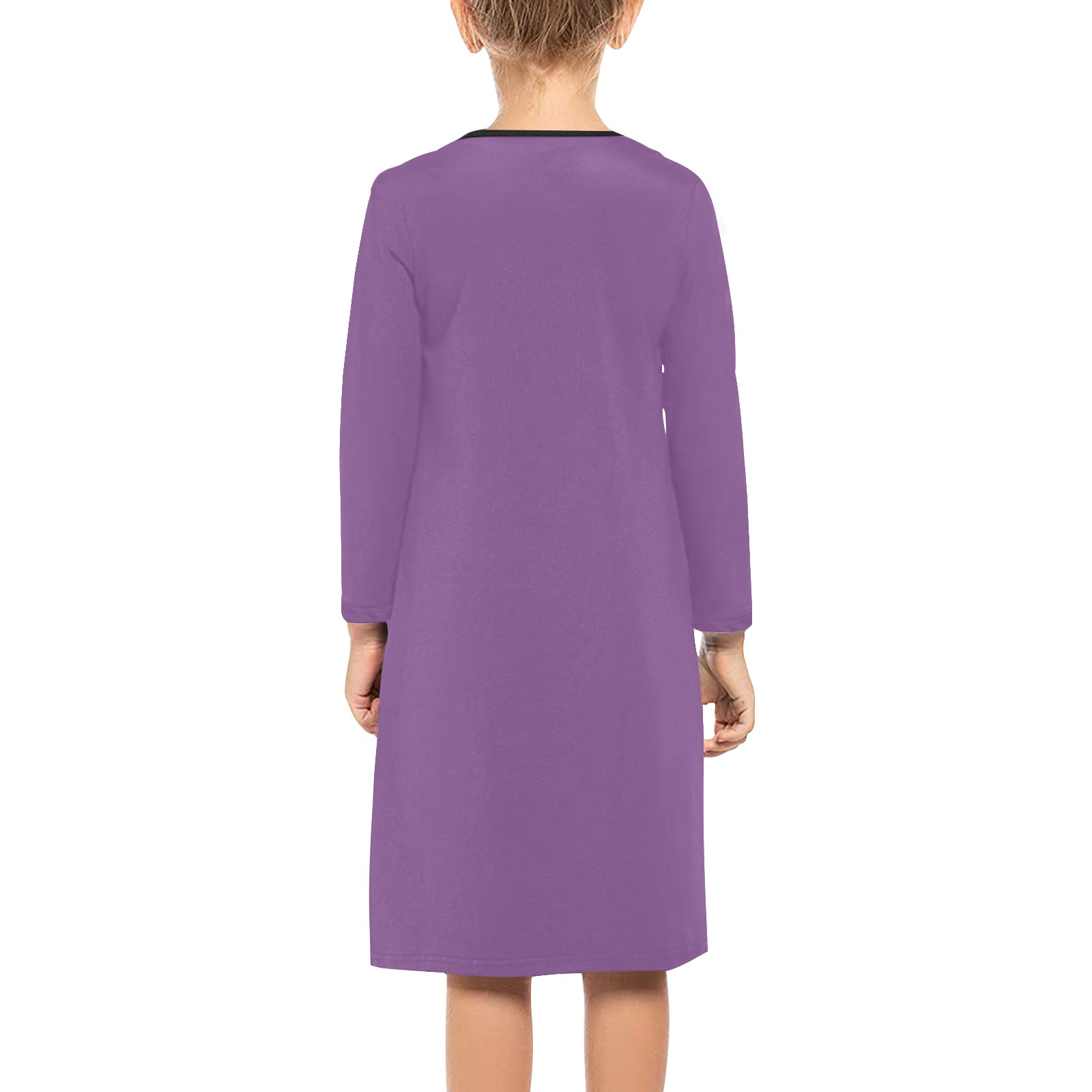 Foxy Roxy Purple Girls' Long Sleeve Dress (Model D59)