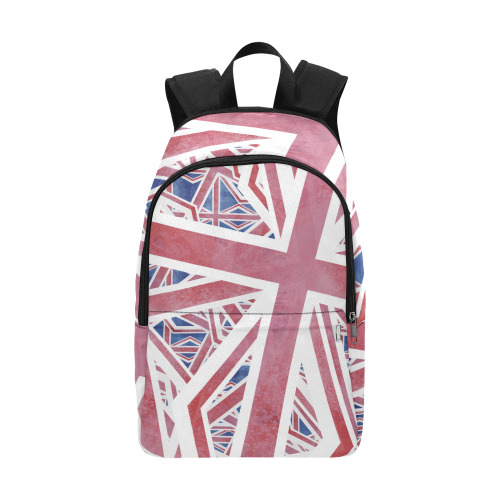 Abstract Union Jack British Flag Collage Fabric Backpack for Adult (Model 1659)