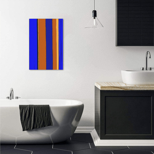 Abstract Blue And Orange 930 Upgraded Canvas Print 12"x18"