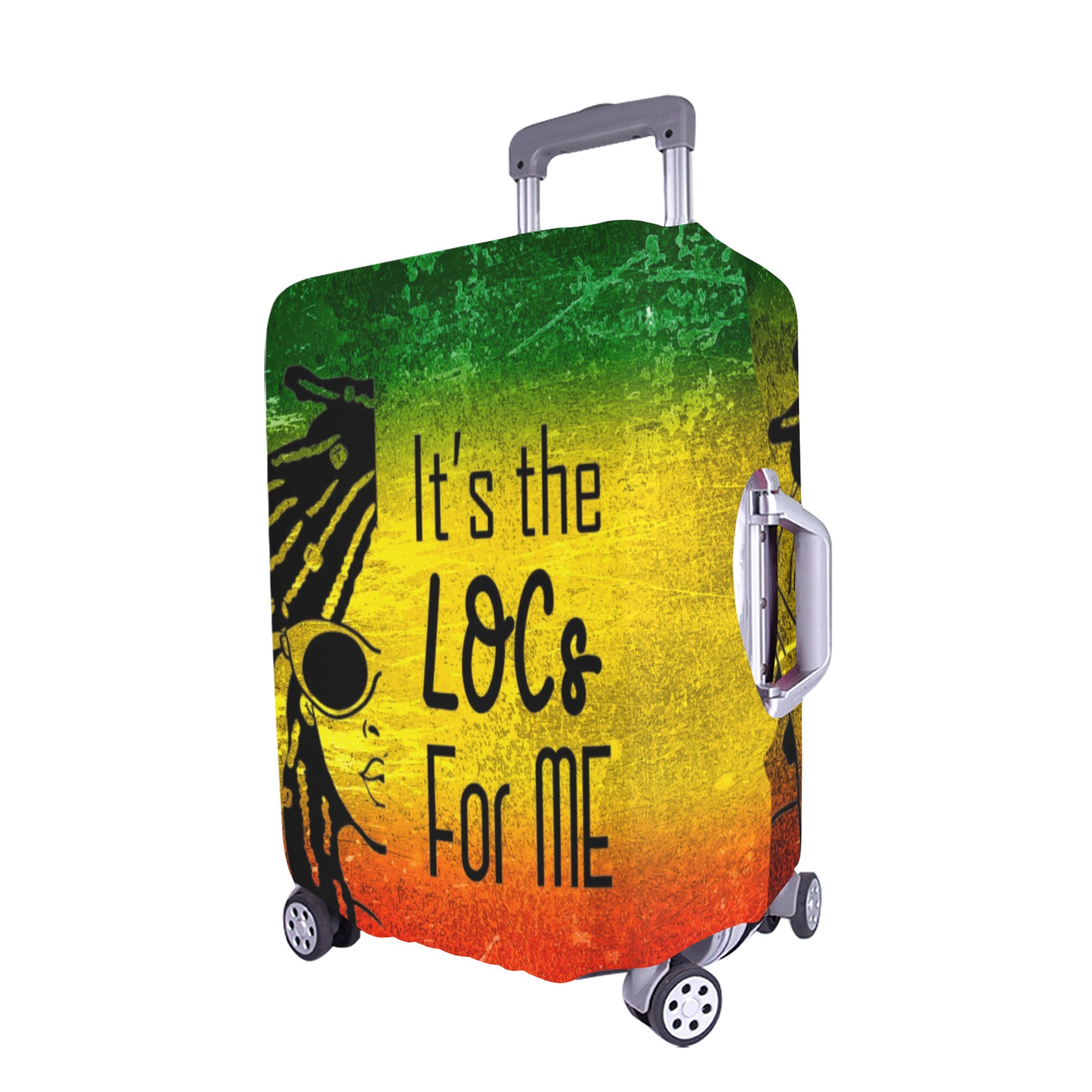 IT'S THE LOCS FOR ME  (HALF FACE0 Luggage Cover/Extra Large 28"-30"