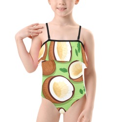 Coconut Kids' Spaghetti Strap Ruffle Swimsuit (Model S26)