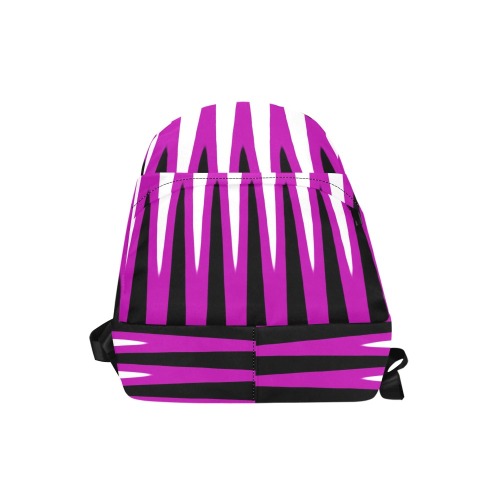 Wave Design Pink Unisex Classic Backpack (Model 1673)