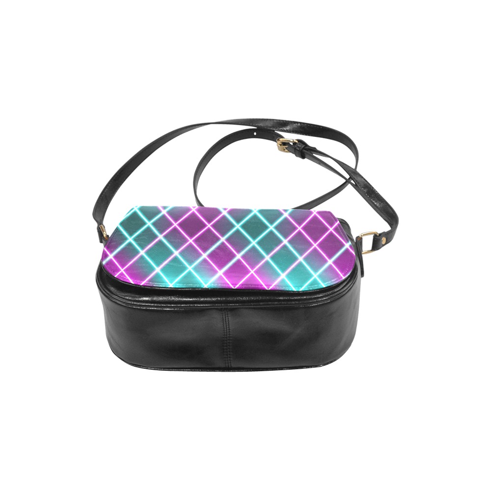 abstract neon Classic Saddle Bag/Large (Model 1648)