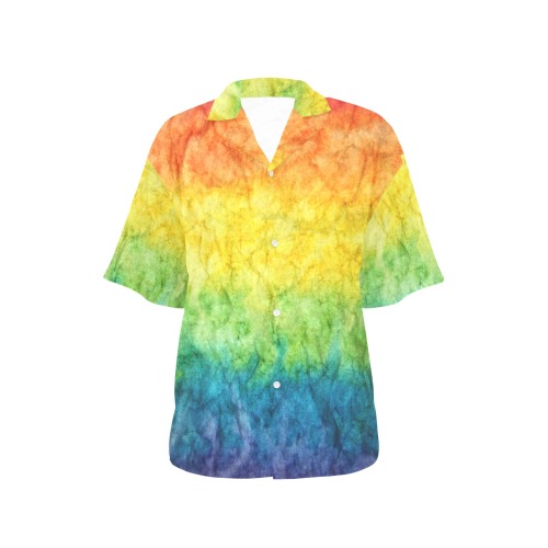 colors All Over Print Hawaiian Shirt for Women (Model T58)