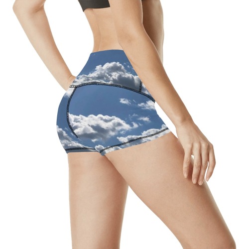 Clouds of Beautiful Days Women's All Over Print Yoga Shorts (Model L17)