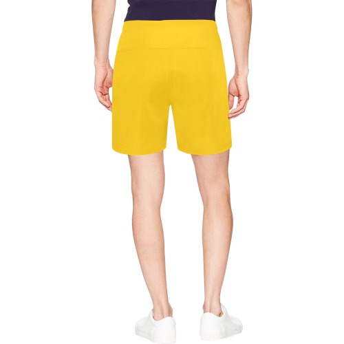 color mango Men's Mid-Length Beach Shorts (Model L47)