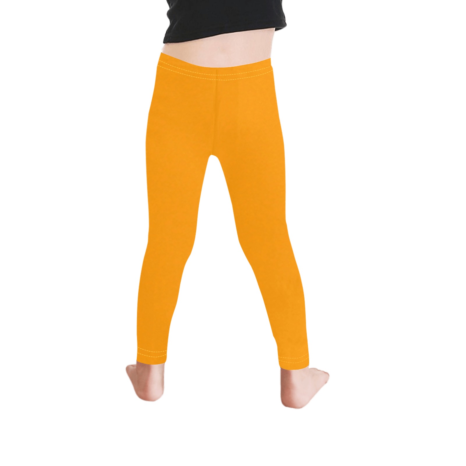 orange Kid's Ankle Length Leggings (Model L06)
