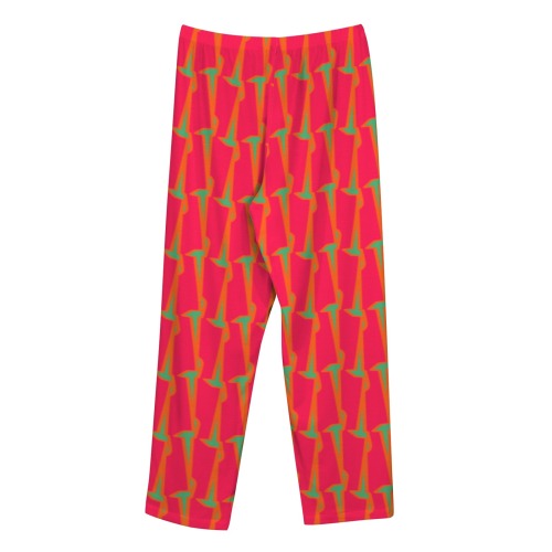 fucsia teal orange Women's Pajama Trousers without Pockets-New