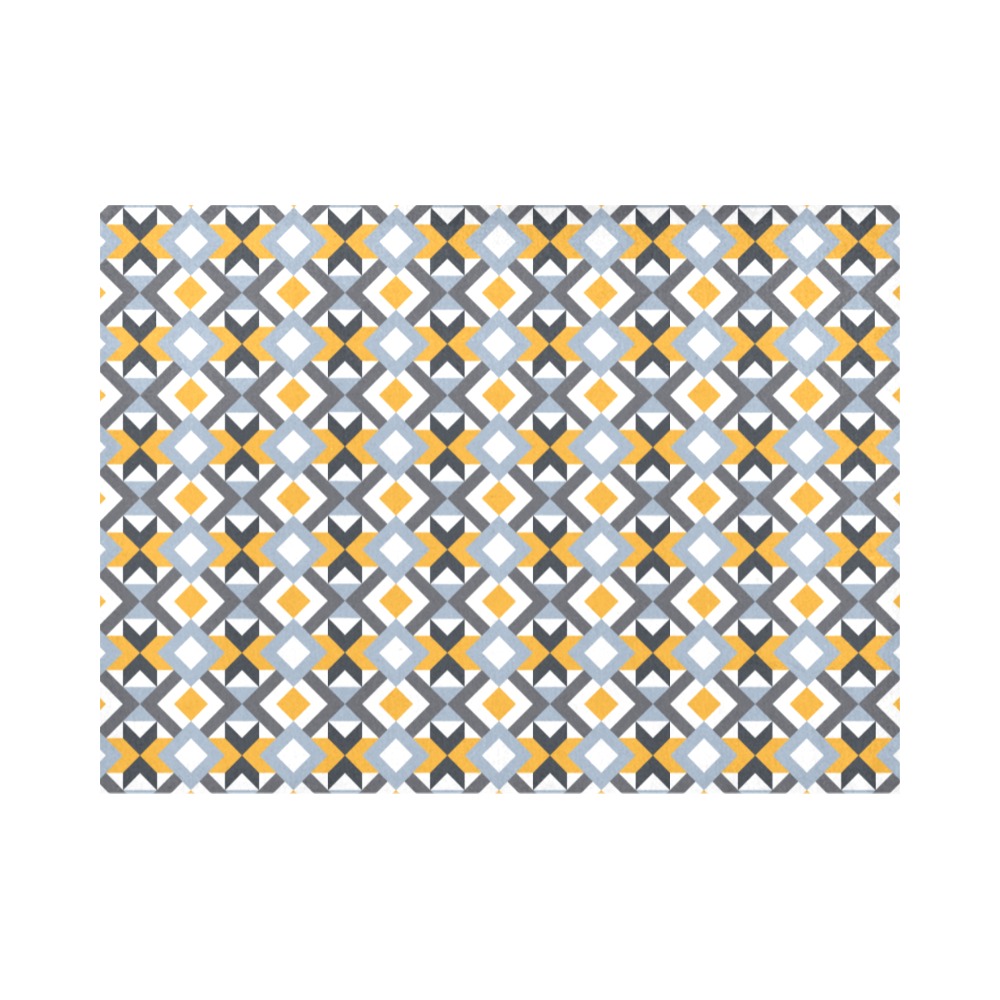 Retro Angles Abstract Geometric Pattern Placemat 14’’ x 19’’ (Set of 2)