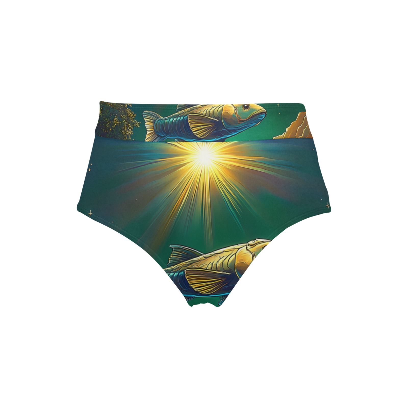 Celestial Swim High-Waisted Bikini Bottom (Model S21)