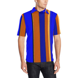 Abstract Blue And Orange 930 Men's All Over Print Polo Shirt (Model T55)