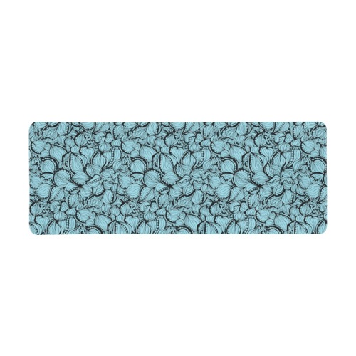 Pussy Willow Pods - blue Gaming Mousepad (31"x12")