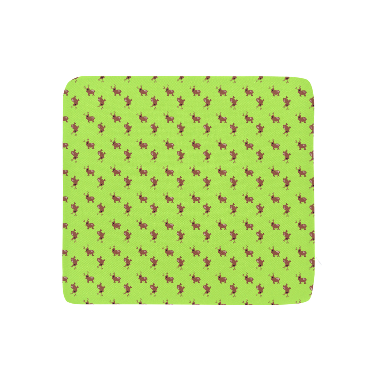 kawaii cute deer green Rectangular Seat Cushion