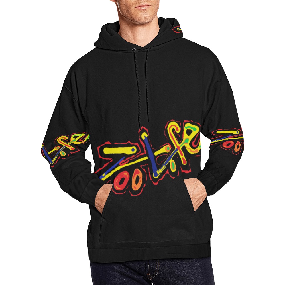 Z.L.LOGO.BLK.hd All Over Print Hoodie for Men (USA Size) (Model H13)