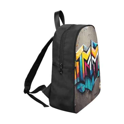 colourful graffiti wall Fabric School Backpack (Model 1682) (Large)