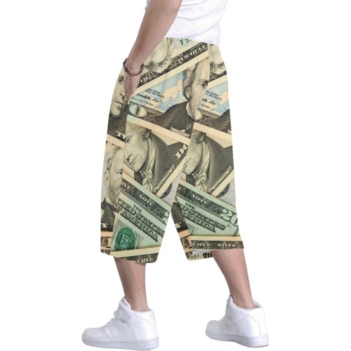 US PAPER CURRENCY Men's All Over Print Baggy Shorts (Model L37)