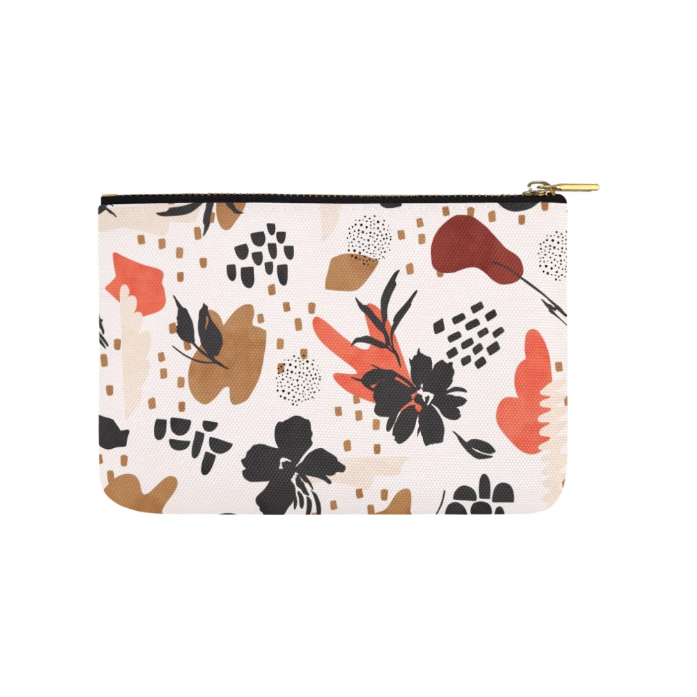 Modern abstract and flowery shapes Carry-All Pouch 9.5''x6''