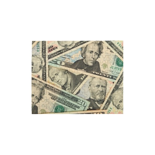US PAPER CURRENCY 120-Piece Wooden Photo Puzzles
