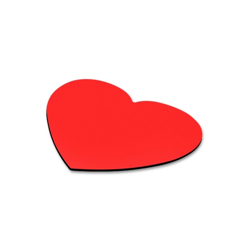 Merry Christmas Red Solid Color Heart-shaped Mousepad