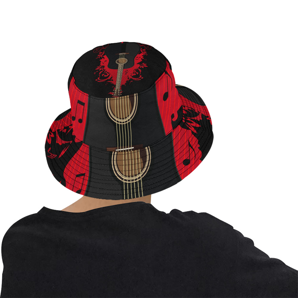 Rad Guitar All Over Print Bucket Hat for Men