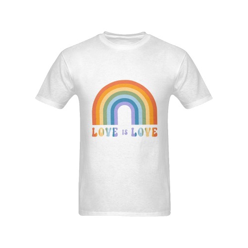 Love is Love Rainbow Tees Men's T-Shirt in USA Size (Front Printing Only)