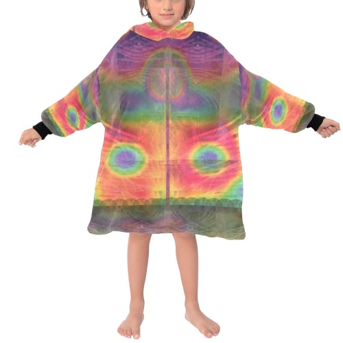 Nidhi decembre 2014-pattern 6-44x55 inches-full color neck back Blanket Hoodie for Kids