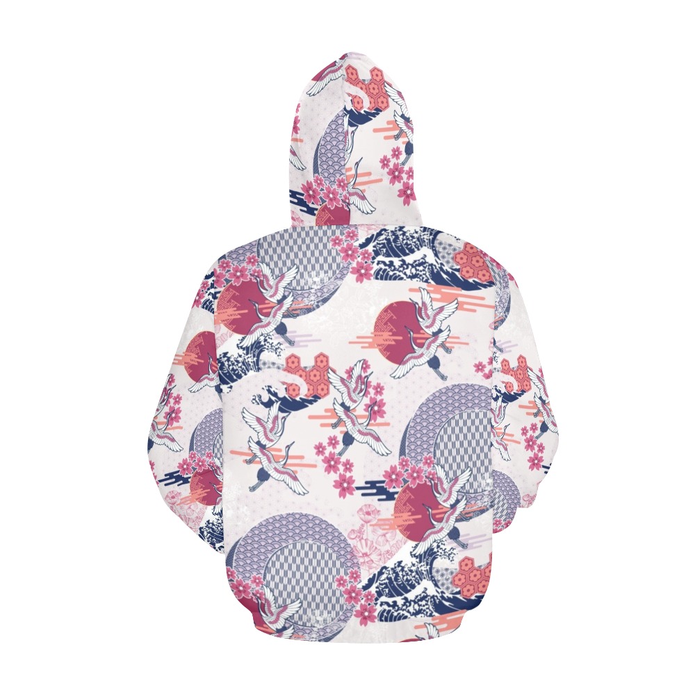 CRANE & MOON LIGHT All Over Print Hoodie for Women (USA Size) (Model H13)