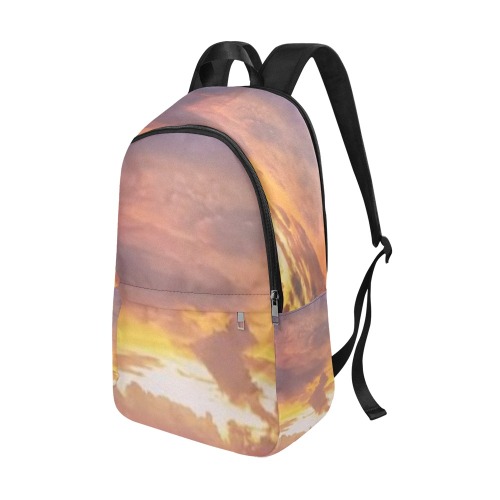 Sunset wih red black clouds Fabric Backpack for Adult (Model 1659)