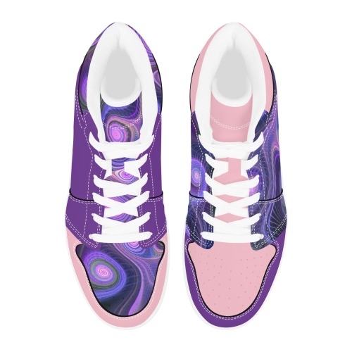 Purple Men's High Top Sneakers (Model 20042)