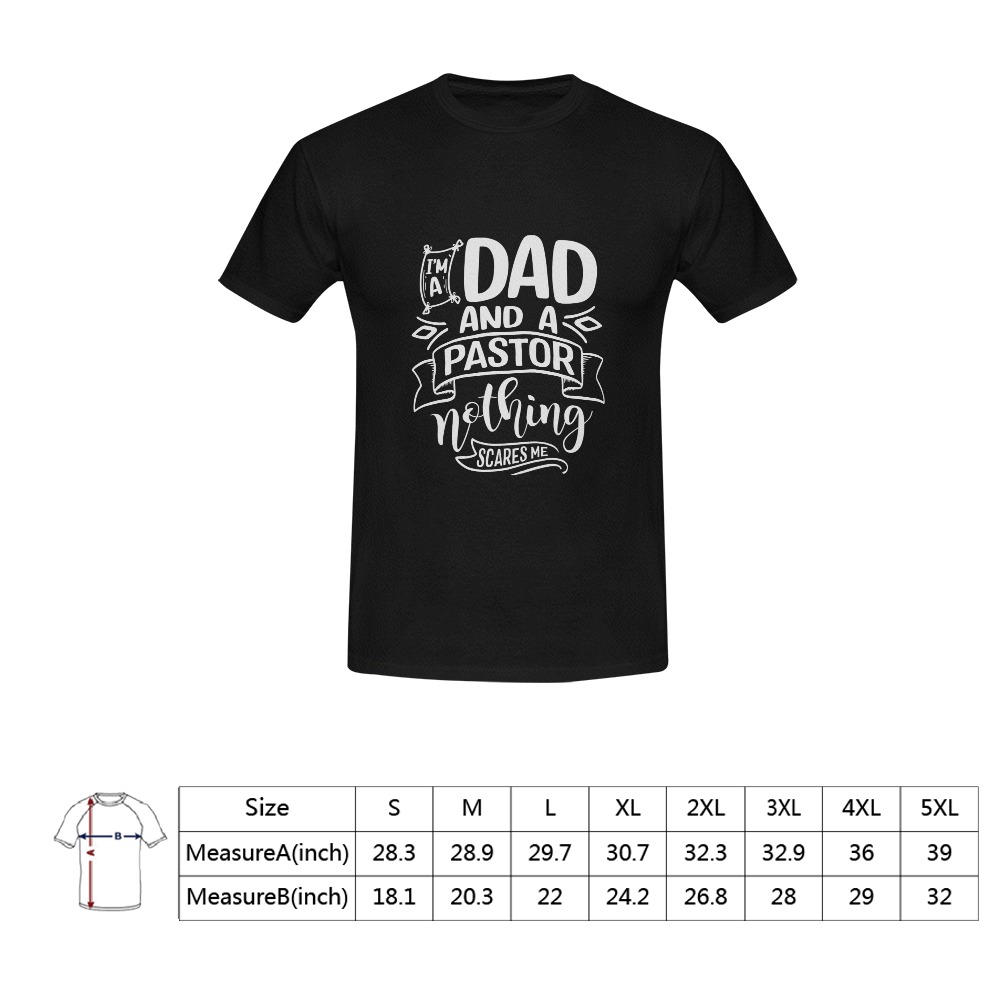 Dad And A Pastor Men's T-Shirt in USA Size (Front Printing Only)