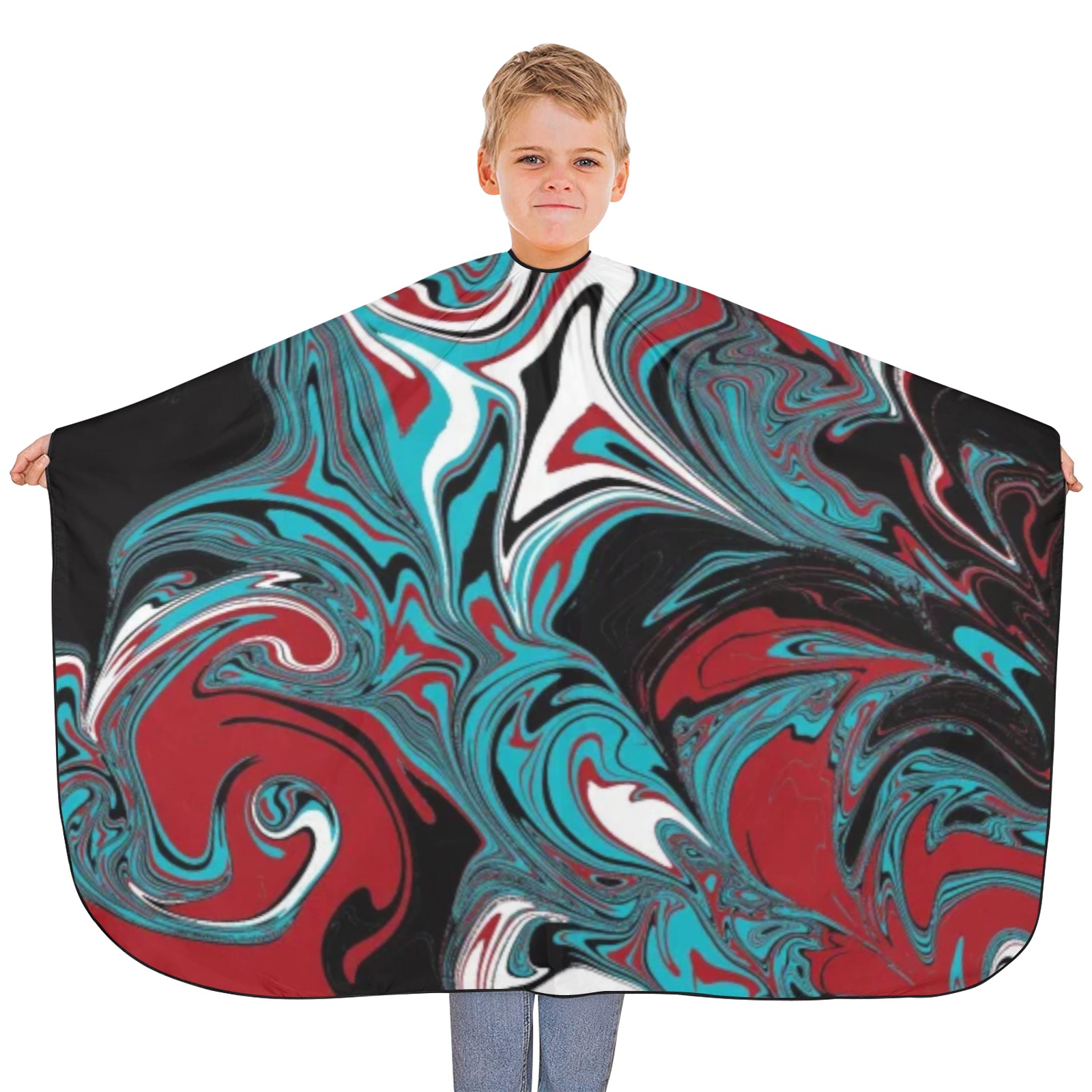 Dark Wave of Colors Hair Cutting Cape for Kids