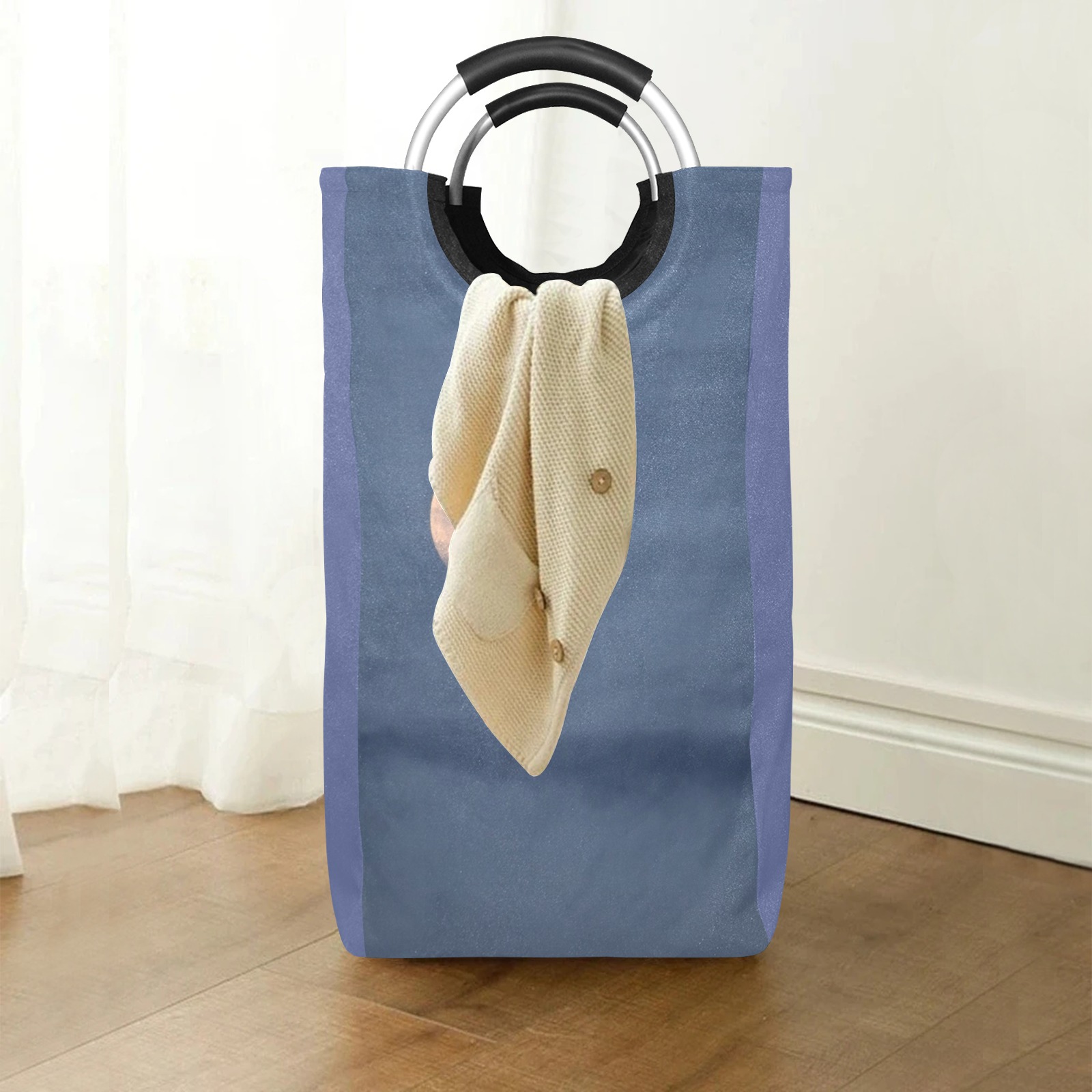 Moon waves Square Laundry Bag
