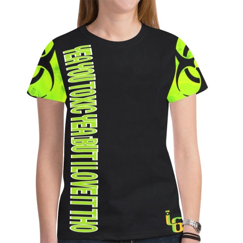 Toxic New All Over Print T-shirt for Women (Model T45)