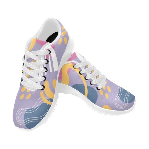 Lavender Abstract Kid's Running Shoes (Model 020)
