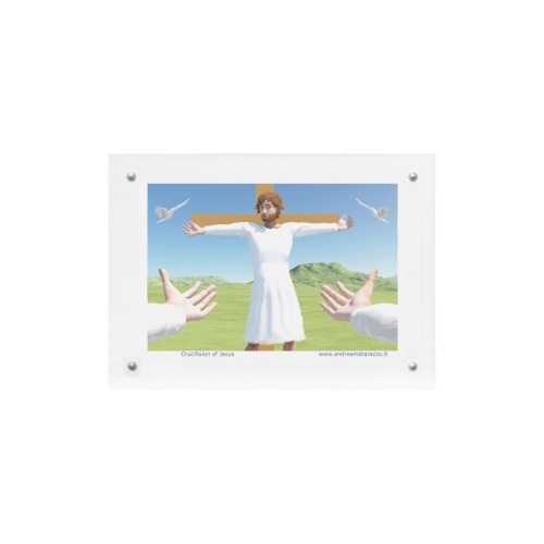 The Crucifixion of Jesus Acrylic Magnetic Photo Frame 7"x5"