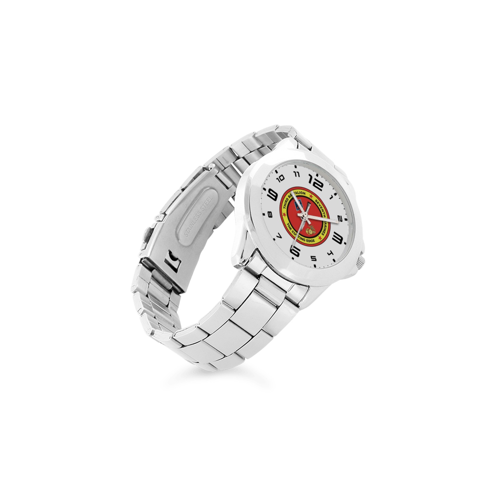 3rd Battalion, 7th Marines Unisex Stainless Steel Watch(Model 103)