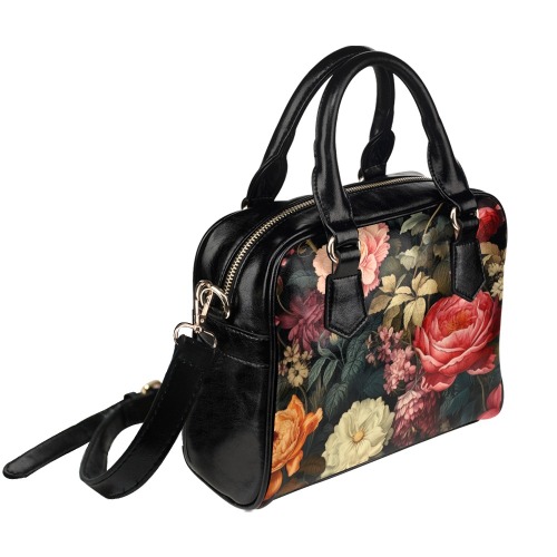 Vintage Botanical Bowler Handbag Shoulder Handbag (Model 1634)