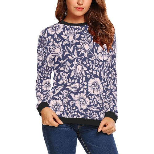 Sweatshirt All Over Print Crewneck Sweatshirt for Women (Model H18)