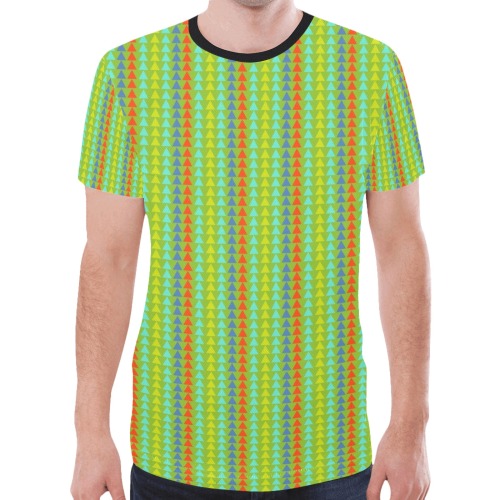 geometric New All Over Print T-shirt for Men (Model T45)