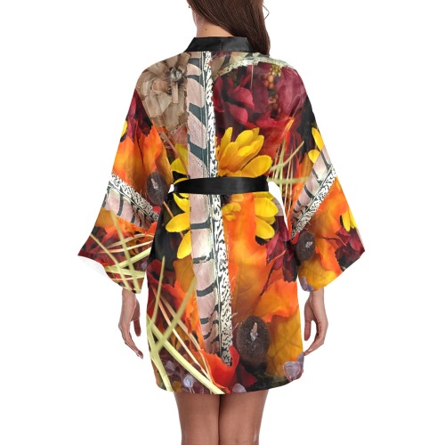 Autumn Blends Long Sleeve Kimono Robe