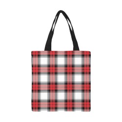 Red Plaid Small Tote All Over Print Canvas Tote Bag/Small (Model 1697)